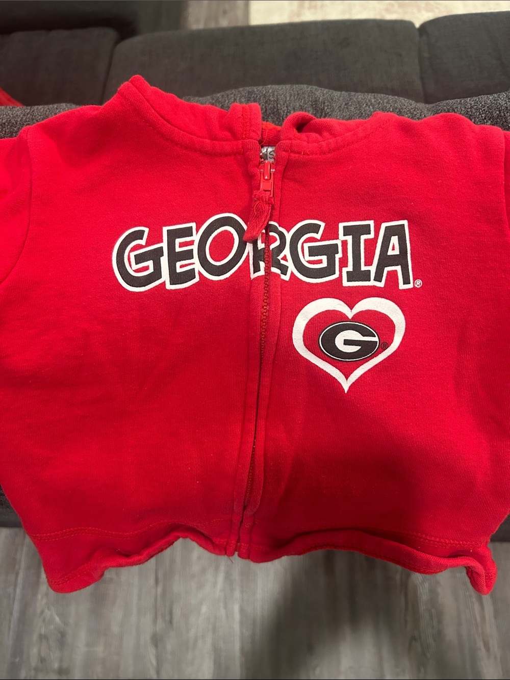 Colosseum Red Georgia Kids Zip-Up Hoodie